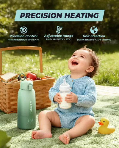 Miniatura 5 de Calentador de leche portátil mejorado con función de autolimpieza, calentamiento rápido de 110 W para leche materna y fórmula, calentador