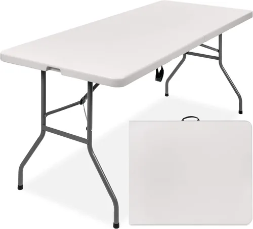 Miniatura 11 de Best Choice Products Mesa plegable de plástico de 6 pies, para interiores y exteriores, resistente, portátil, con asa, seguro para picnic, fiesta
