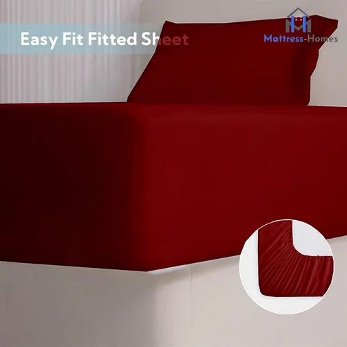Miniatura 5 de Mattress-Homes Juego de sábanas de lujo de algodón egipcio para cuna, 4 piezas, sábanas bajeras de 8 pulgadas de profundidad para 25 x 75 pulgadas