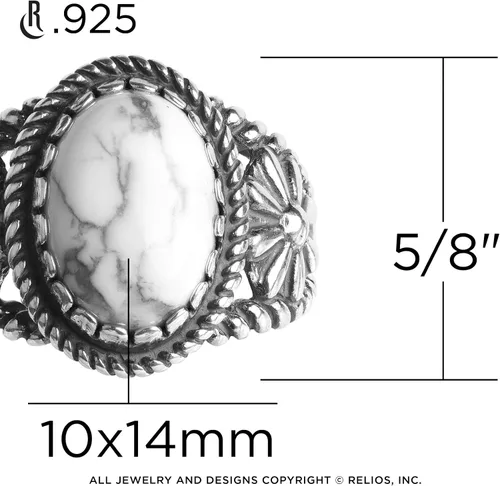 Miniatura 3 de American West - Anillo de plata de ley para mujer y hombre, elección de piedras preciosas de inspiración nativa, tallas 5 a 13, Metal