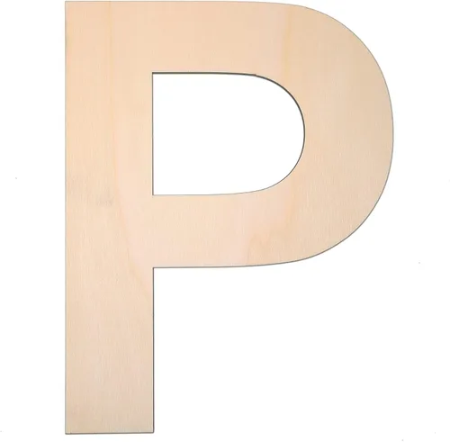 Miniatura 13 de Símbolo de madera de 12 pulgadas &, letra grande de madera sin terminar de 1/4 de pulgada de grosor para manualidades de bricolaje, decoración