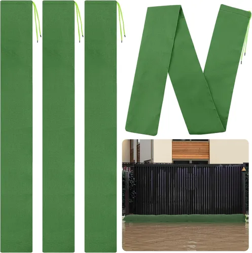 Miniatura 12 de 4 bolsas de arena de 3 x 6 pulgadas de largo para inundaciones – Tubo de lona gruesa para protección contra inundaciones con banda elástica, tubo