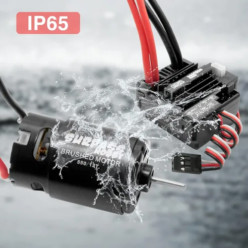 Miniatura 4 de OGRC 550 12T Motor cepillado 80A ESC Set con adaptador convertidor T-XT60 para 1/10 RC Truck Car Traxxas Slash 2WD 4 × 4 Arrma Granite Senton Typhon