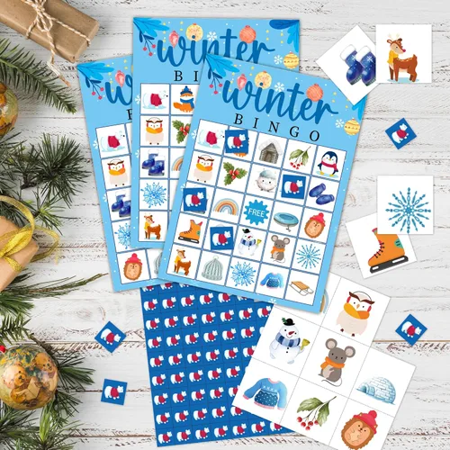 Miniatura 3 de Juegos de fiesta de bingo de Navidad con 24 jugadores, tarjeta de juegos de fiesta de cumpleaños, tarjetas de bingo para actividades familiares