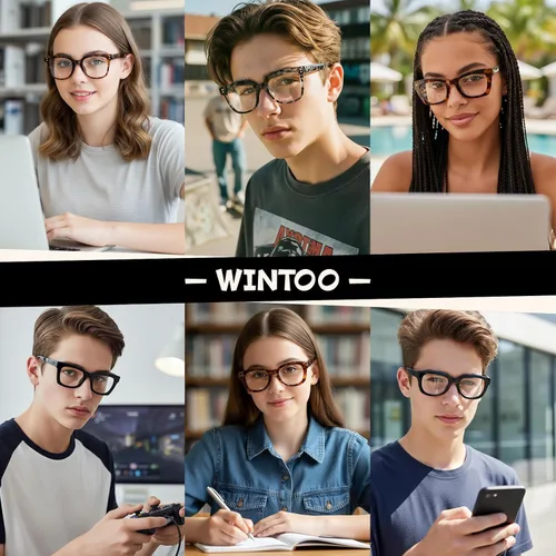 Miniatura 3 de Gafas de luz azul para niños, niñas, niños, adolescentes, antirreflejos, con bloqueo de luz azul, gafas de juegos para pantalla de computadora C1-té