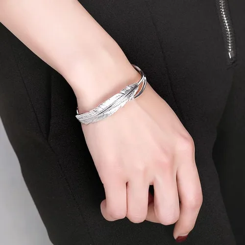 Miniatura 4 de Pulseras de plata de ley 925 para mujer, pulseras ajustables de moda para mujer, pulsera de la suerte para mujeres, mamá, esposa, San Valentín
