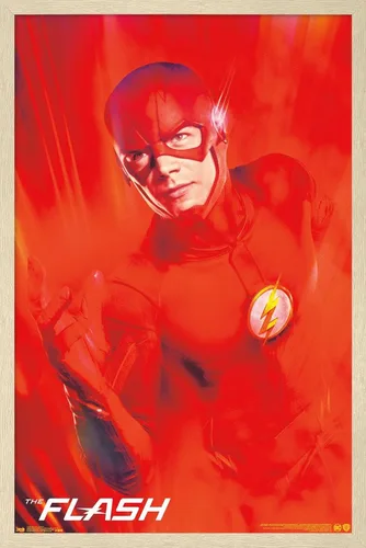 Miniatura 7 de Trends International DC Comics TV - The Flash - Póster de pared de arte clave, 14.725 x 22.375 pulgadas, versión enmarcada de madera de granero