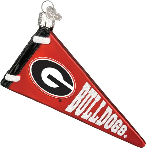 Miniatura 7 de Old World Christmas University of Georgia Hairy Dawg - Adorno de cristal soplado para árbol de Navidad, decoración navideña hecha a mano, colección