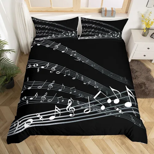 Miniatura 6 de Feelyou Juego de ropa de cama con patrón de sushi, funda de edredón de estilo japonés para niños, niñas, adolescentes, funda de edredón con temática