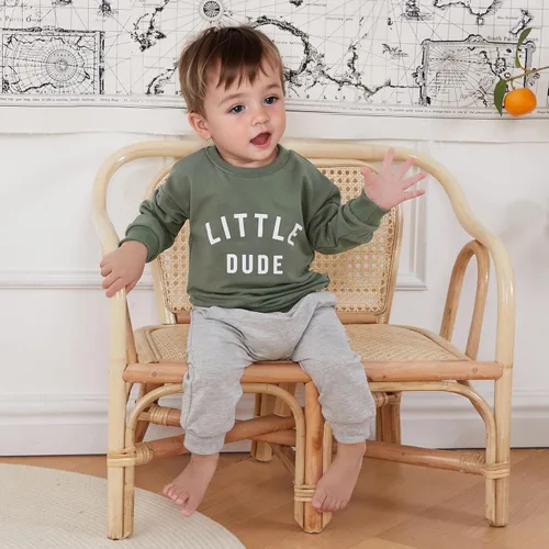Miniatura 7 de Conjunto de ropa de 2 piezas para bebés y niños pequeños para otoño e invierno