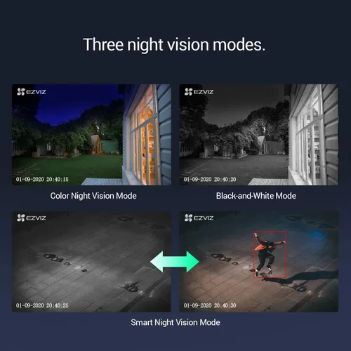 Miniatura 10 de EZVIZ Cámara de seguridad 360° para exteriores, cámara WiFi para seguridad del hogar, cámara de vigilancia, sin suscripción con detección