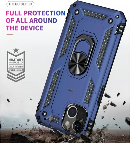 Miniatura 2 de Funda para iPhone 13, iPhone 13, [grado militar de 16 pies probada en caídas], anillo protector a prueba de golpes para iPhone 13, azul