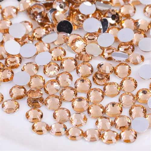 Miniatura 33 de 3000 unidades de diamantes de imitación termoadhesivos SS6 de 2mm con parte posterior plana, gemas de cristal de vidrio transparente redondas