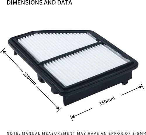 Miniatura 7 de Filtro de aire de motor delantero CA12051 Filtro de aire de motor para Honda 2016-2024 Civic L4 2.0L para Honda 2023-2025 HR-V L4 2.0L Filtro