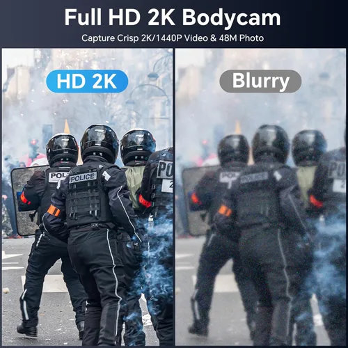 Miniatura 3 de BOBLOV M5 2K 256G Cámara Corporal de la Policía, GPS Habilitado & Cámara Montada en el Cuerpo de 1440P, Cámara Corporal con Batería Integrada