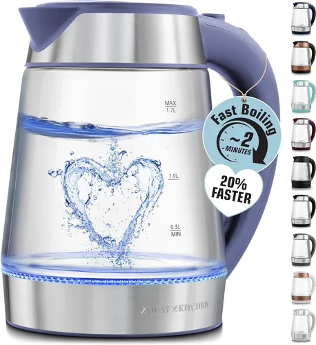 Miniatura 11 de Zulay Kitchen Hervidor eléctrico de ebullición rápida - Hervidor de agua caliente de 1.7 litros 1500 W con apagado automático - Caldera de agua