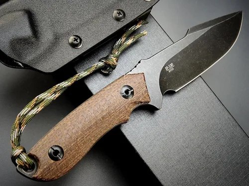 Miniatura 3 de Eafengrow EF130 Cuchillo de hoja fija, hoja de acero DC53, mango G10/Micarta de espiga completa, cuchillos EDC de hoja fija rectos para trabajo