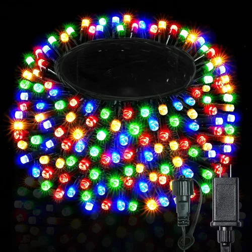 Miniatura 17 de BlcTec Luces de Navidad blancas cálidas, 300 luces LED de 108 pies para árbol de Navidad con 8 modos, impermeables, con certificación UL