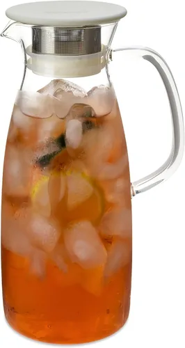 Miniatura 6 de FORLIFE Mist Glass - Jarra de té helado, 50 onzas, color negro
