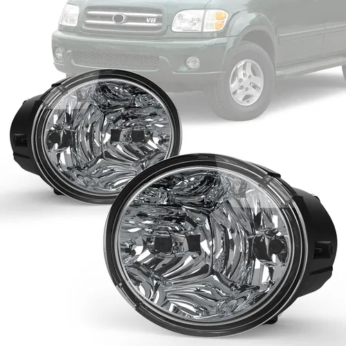 Miniatura 9 de Faros antiniebla compatibles con Toyota Tundra 2000-2006 Sequoia 2001-2007 con bombillas 9006 12V 51W Lámparas de conducción de repuesto incluido