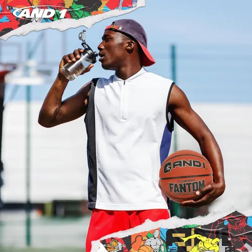 Miniatura 3 de AND1 Fantom Rubber Basketball: Official Regulation Size 7 (29.5 inches) - Deep Channel Construction Streetball, Made for Indoor Outdoor Basketball