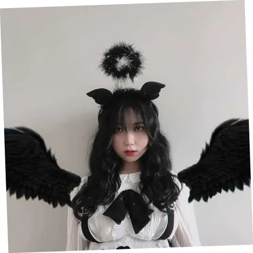 Miniatura 9 de CALLARON 2 Pcs White Headbands Halloween Decoration Cosplay Costume Halloween Angel Decoration Cup Display Shelf