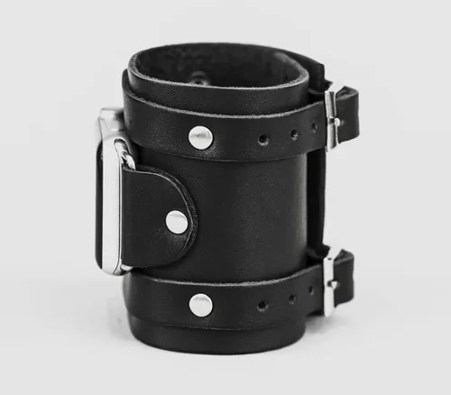Miniatura 6 de Correa ancha de cuero compatible con Apple Watch de 1.496 in 1.575 in 1.614 in 1.654 in 1.732 in 1.772 in 1.811 in 1.929 in, hecho a mano UA 1715