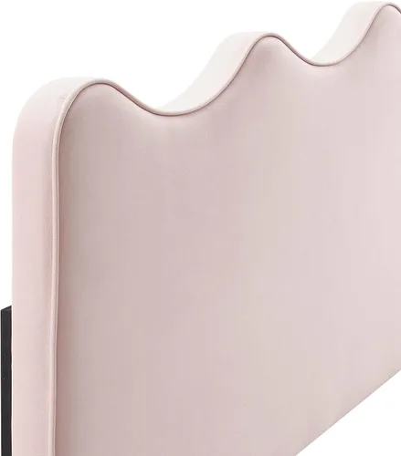 Miniatura 4 de Modway Athena Performance - Cabecera de terciopelo tamaño individual, color rosa