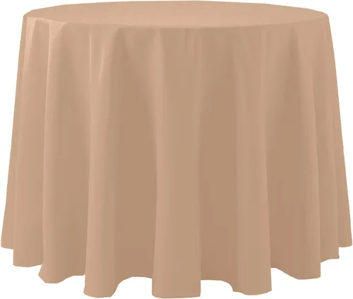 Miniatura 3 de Ultimate Textile Cotton-Feel - Mantel redondo de 90 pulgadas para comedor, color berenjena, color morado