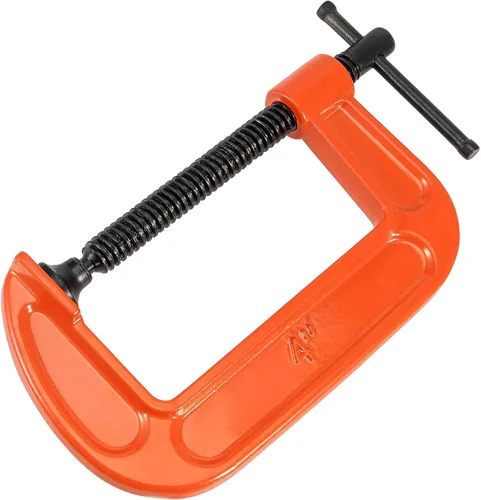 Miniatura 5 de 8 abrazaderas C, abrazadera C de acero resistente de 4 pulgadas, juego de abrazaderas en C de resistencia industrial para carpintería, soldadura