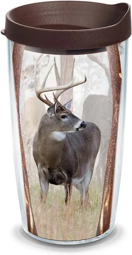 Tervis Deer Trio - Vaso aislado de doble pared hecho en Estados Unidos mantiene las bebidas frías y calientes, 16 onzas, clásico