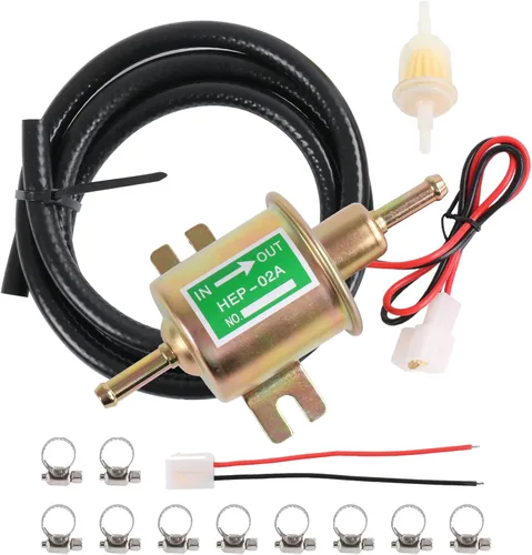 Miniatura 8 de Bomba de combustible eléctrica de alta resistencia de 12 V Universal W8sunjs Gasolina sólida de metal 12 voltios