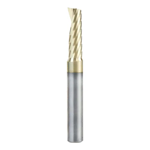Miniatura 15 de Amana Tool CNC de carburo sólido espiral O flauta arriba-corte, broca de aluminio de corte de enrutador, recubierto de ZrN, 51470-Z, 1/16 D x 1/4 CH