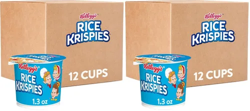 Miniatura 10 de Kellogg's Rice Krispies - Vasos de cereales para desayuno, aperitivos para niños, taza de cereales para llevar, original, caja de 15.6 onzas