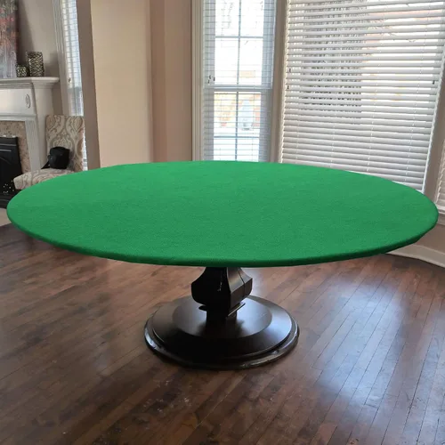 Miniatura 6 de CAIT CHAPMAN HOME COLLECTION Cubierta de mesa de juego de fieltro verde que ajusta la mesa cuadrada de 34"-36
