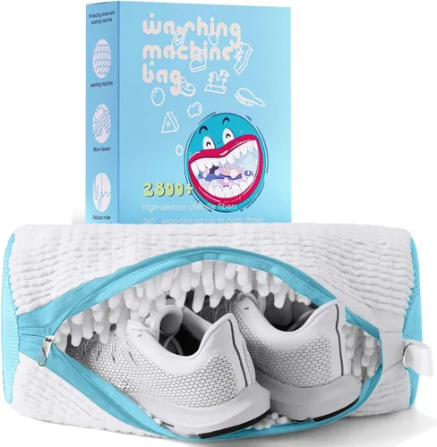 Bolsa XXL para lavadora de zapatos, bolsa de zapatos de lavandería para lavadora y secadora, bolsa de zapatos de lavandería para proteger tenis, 1