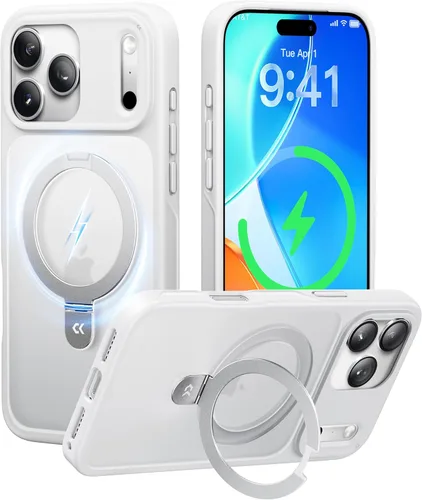 Miniatura 9 de CASEKOO- Funda para iPhone 15 c/soporte magnético invisible [protecc. militar contra caídas] [compatible c/MagSafe], a prueba de impactos, delgada