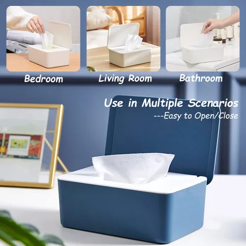 Miniatura 2 de Seposeve - Dispensador de toallitas, soporte para toallitas para bebés y adultos, contenedor de toallitas recargable, mantiene las toallitas