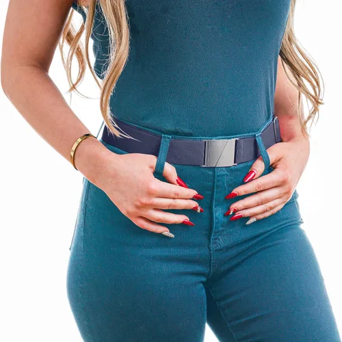 Miniatura 4 de Cinturones elásticos invisibles invisibles para mujeres y hombres de 1.5 pulgadas ajustables antideslizantes que se adaptan a cinturas de hasta 50
