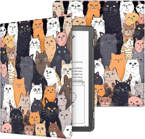 Miniatura 41 de Funda para Kindle básico de 6 pulgadas (11.ª generación), múltiples ángulos, piel sintética, delgada, con función de encendido y apagado automático