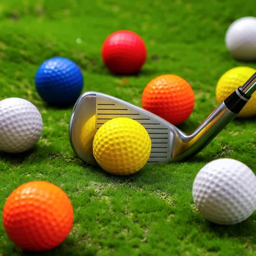 Miniatura 5 de Paquete de 120 pelotas de práctica de golf de espuma a granel, pelotas de golf de espuma para práctica de golf, sensación realista y pelotas