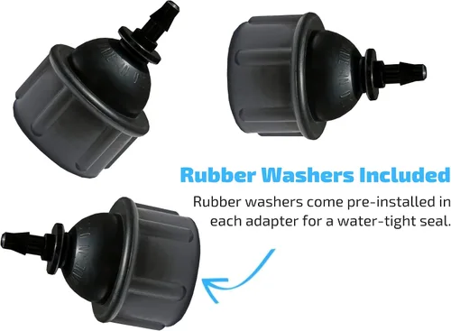 Miniatura 6 de Paquete de 3 tubos de riego por goteo de 1/4 de pulgada a grifo/adaptador de manguera de jardín, accesorios de conector para tubos de 1/4 pulgadas x