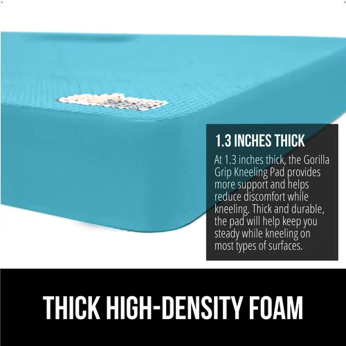 Miniatura 3 de GORILLA GRIP Almohadilla de rodillas extra gruesa con patente pendiente de espuma suave, almohadillas de rodillas grandes y de apoyo para Turquesa
