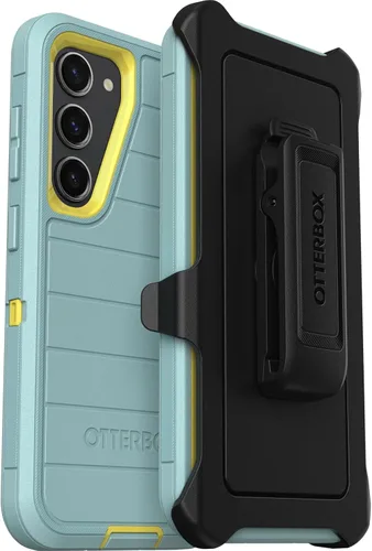 OtterBox Funda para Galaxy S23 (solamente) - Serie Defender - Velas y sol, resistente y duradera - con protección de puertos - Incluye clip de funda