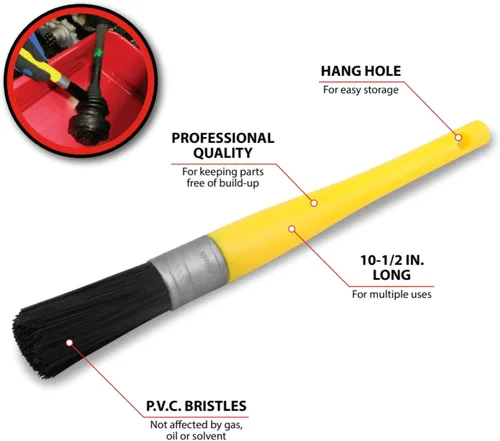 Miniatura 2 de Performance Tool 1116 Cepillo grande con cerdas de PVC para limpieza con gasolina o disolventes, ideal para automoción, garaje y uso industrial