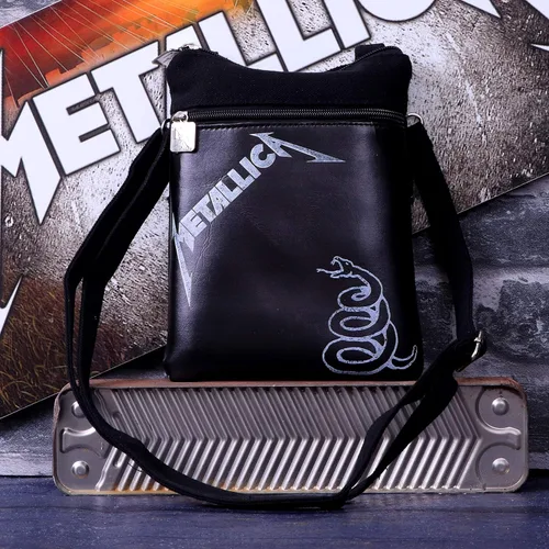 Miniatura 5 de Nemesis Now Bolsa de hombro Metallica The Black Album con licencia oficial, piedra, 9.1 in, B5380S0