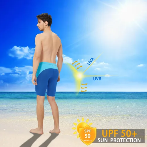Miniatura 7 de Traje de baño deportivo competitivo para hombre, traje de entrenamiento de resistencia de carreras, pantalones cortos de natación de secado rápido