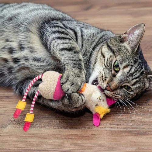 Miniatura 7 de SmartyKat Leggy Llama Catnip Juguete Pateador de Felpa Crujiente, Cuerpo Suave y Flexible para Luchar y Patadas de Conejo para Gatos y Gatitos