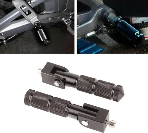 Miniatura 2 de Estriberas de aluminio, 2 piezas, 8MM universal, 90 grados plegables, negro, 5 1 pulgadas