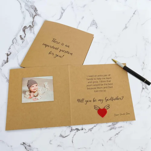 Miniatura 6 de ¿Quieres ser mi padrino? Tarjeta de propuesta, Regalo de propuesta de padrino, Regalos de padrino del ahijado, Tarjeta de solicitud de padrino